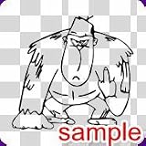 31Ik7ZkBv%2BL. SL160  ANIMAL MIDDLE FINGER MONKEY WHITE VINYL DECAL STICKER
