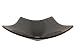 Fontaine Charcoal Warped Trapezoid Glass Vessel Bathroom Sink + Drain and Mount Ring,...