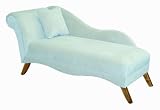 Isabella Single Arm Chaise Lounge by Skyline Furniture in Pool Blue Velvet