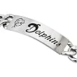 Stainless Steel Miami Dolphins Name Logo ID Bracelet