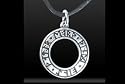 Anh&auml;nger Hexenrune Amulett Schmuck am schwarzem Band