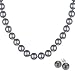 Gray Shell Pearl Necklace and Earrings