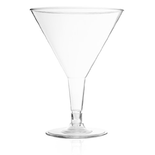Blue Sky Clear Plastic 6 oz. Martini Glasses - 6 Count