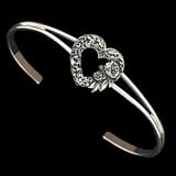D.C. SCROLL HEART - Earth Song Diamond Cut Bracelet