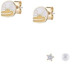 Kakao Friends Tube Silver Earrings for Women Ladies Gift