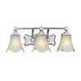 Thomas Lighting M1523-41 Three Light Bath Fixture, Satin Pewter Finish with Etched Ivory Painted Glass
