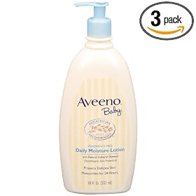 Aveeno Baby Daily Moisture Lotion, 18-fluid ounces Bottles (Pack of 3)
