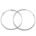 SS1931 - 40mm x 1.2mm 925 sterling silver hoop earrings