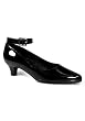 2 Inch Block Heel Wide Width Ankle Strap Pump