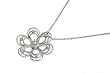Sterling Silver CZ Necklaces - Flower - Chain: 16-18" (adjustable) Height: 27mm