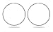 Eve's Addiction Sterling Silver Continuous Hoop Earrings - 2.75 Inch