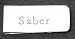 Money clip with engraved name: Saber