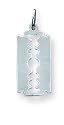 Sterling Silver Razor Blade Charm with 20 inch Sterling Silver Chain