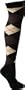 Argyle Over the Knee Socks by Foot Traffic in Black Argyle, one size