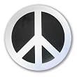 4" Peace Sign Car Emblem