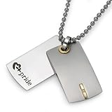 18k Gold and Stainless Steel Dog Tags