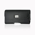 New Fashionable Leather Horizontal Pouch Protective Carrying Cell Phone Case with Belt Clip and Belt Loops for Apple iPhone 4 16GB 32GB / 3GS - 16GB 32GB 3G - 8GB / BlackBerry Bold 9650 / Garmin Asus Garminfone / HTC Hero HTC Desire HTC HD Mini / Huawei Tap U7519 LG Vu / CU920 / CU915 / Motorola Clutch i465 Roi / Nokia E71 / E71X / E72 / E73 / PCD Razzle TXT8030 Pantech Ease / Samsung Freeform / Link R350 / R351 / Sony Ericsson Aspen - BLACK
