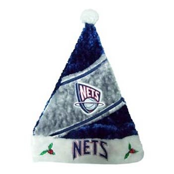 New Jersey Nets NBA Himo Plush Santa Hat (Quantity of 1)