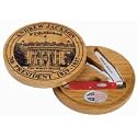 Case 09676 Andrew Jackson Presidential Dollar Commemorative Set Dark Red Bone Trapper Knife