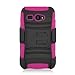 Aimo Wireless Hot Pink Armor Case with Holster and Swivel Belt Clip Combination for Kyocera Hydro C5170 - Retail Packaging - Hot Pink/Black
