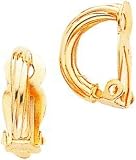 14K Gold Clip On Twisted Hoop Earrings Ear Jewelry