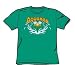 Search : Aquaman Splash Adult S/S T-shirt in Kelly Green by DC Comics
