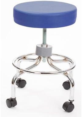 Height Adjusts Brandt Revolving stool with footrest Color: Space Blue