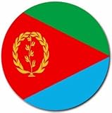 Eritrea Flag Round Mouse Pad