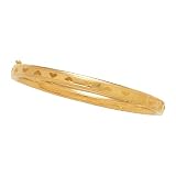 14K Yellow Gold Heart Baby Bangle Bracelet - 5.25