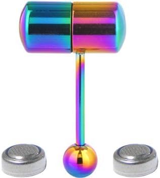 Surgical Stainless Steel Rainbow Thrasher Lix Oral Vibrating Tongue Barbell Ring