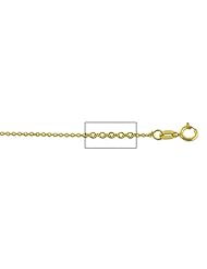 14 kt Yellow Gold Diamond Cut Cable Chain Necklace 1.1mm 20 inches