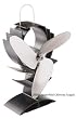 Ecofan for Wood Stoves Black Body Nickel Blades