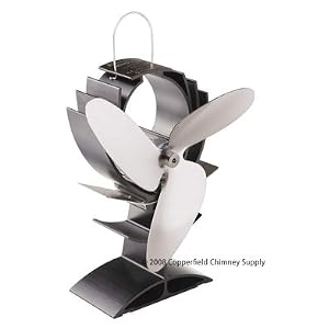 Ecofan for Wood Stoves Black Body Nickel Blades by Market Merchants