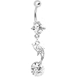 Leaping for Joy Dolphin Crystalline Cz Belly Ring