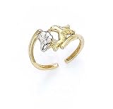 14k Two-Tone Hummingbird Toe Ring