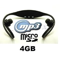 Sport Kopfh�rer mit MP3-Player f�r MicroSD bis 16GB und Nackenb�gel
