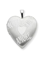 Sterling Silver 20mm with AMORE Heart Locket