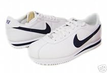 Nike Cortez Basic Leather Low Top Sneakers White/Navy Men's Casual Walking Running Shoes..