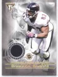2001 Titanium Double Sided Jerseys Jersey #48 Shannon Sharpe JSY / Tony Gonzalez JSY - Baltimore Ravens / Kansas City Chiefs (Piece of Authentic Game-Worn Jersey) (Football Cards)