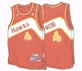 Spud Webb Atlanta Hawks Adidas Red Throwback Jersey