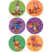 6 Large Winnie the Pooh Halloween Stickers by