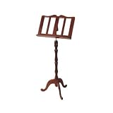 Stageline European Crafted Music Stand - Mahogany, Wood Post