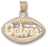 Florida Gators Solid 10K Gold ''GATORS'' Pierced Football Pendant