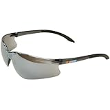 Encon Wraparound NASCAR GT Safety Glasses, Silver Mirror Lens, Gray Frame (Pack of 1)