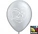 Happy 25th Anniversary Qualatex Latex Balloons, 11-Inch 25 Per Pack