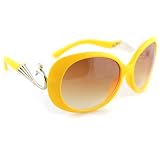 Princess Peacock - Jaune - UV400 Lunettes De Soleil Pour Les Femmes Avec Chiffon Doux / Nettoyage De Cas