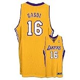 Pau Gasol Los Angeles Lakers #16 Authentic Adidas NBA Basketball Jersey (Gold)
