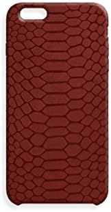 iPhone 6 Plus Red Embossed Python Case 100 % Authentic Leather Handmade Premium Slim Case smooth touch