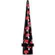 0 Gauge Black Red Mushroom Acrylic Ear Taper