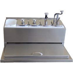 Ice Cream Fountainette Flavor Rail Dispenser with Sliding Lid